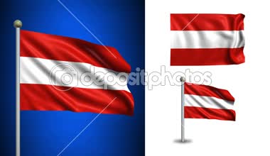 -Alfa kanalı, sorunsuz döngü ile Avusturya bayrağı!