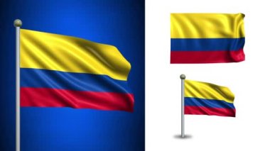 Kolombiya bayrak - alfa kanalı, sorunsuz döngü ile!