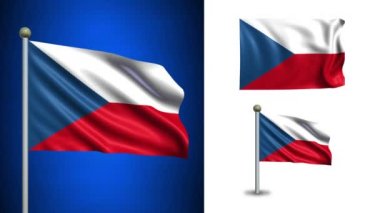 -Alfa kanalı, sorunsuz döngü ile Çek Cumhuriyeti bayrağı!