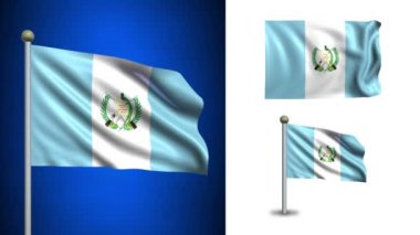 Guatemala bayrağı - alfa kanalı, sorunsuz döngü ile!