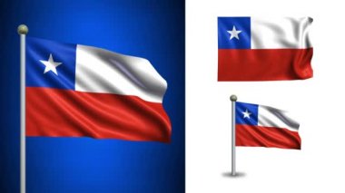 Şili bayrağı - alfa kanalı, sorunsuz döngü ile!