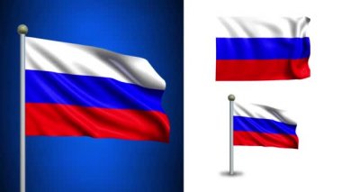 Rusya bayrağı - alfa kanalı, sorunsuz döngü ile!
