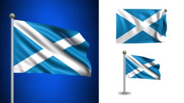 İskoçya bayrağı - alfa kanalı, sorunsuz döngü ile!