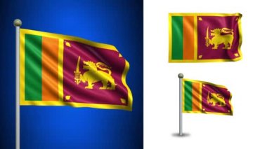 Sri Lanka bayrak - alfa kanalı, sorunsuz döngü ile!
