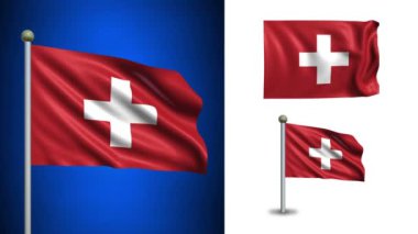 İsviçre bayrağı - alfa kanalı, sorunsuz döngü ile!