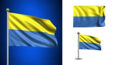 Ukrayna bayrağı - alfa kanalı, sorunsuz döngü ile!