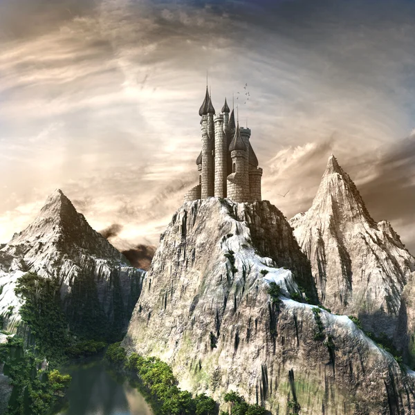 Castle in the high mountains — Stock Photo, Image