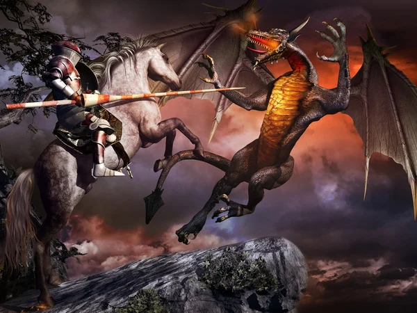 Последний бой дракона — стоковое фото