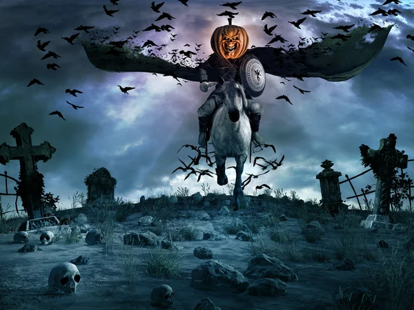 Poplatek za pumpkinhead Knight — Stock fotografie