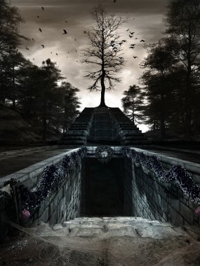 Eski crypt girişine