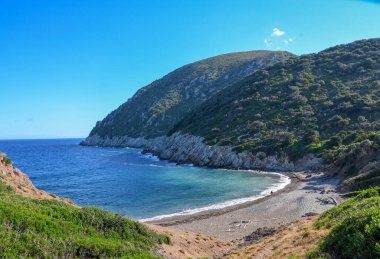 Mangani plajı, Elba Adası, İtalya