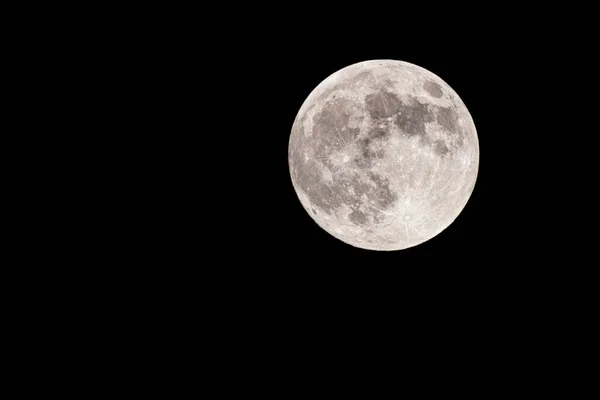 Superlua Sobre Céu Negro Noturno Maio 2021 — Fotografia de Stock