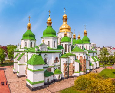 Ukraine. Kiev - May 2, 2009 - View of Saint Sophia's Cathedral from the Bell Tower