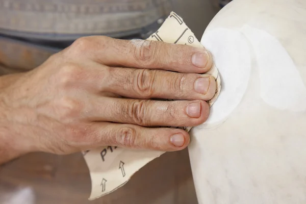 beyaz mermer zımpara