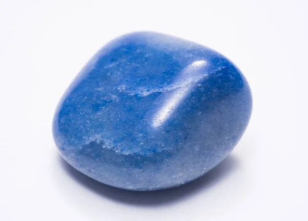 Lapis Lazuli Kamień Niebieski Kamień Białym Tle — Zdjęcie stockowe