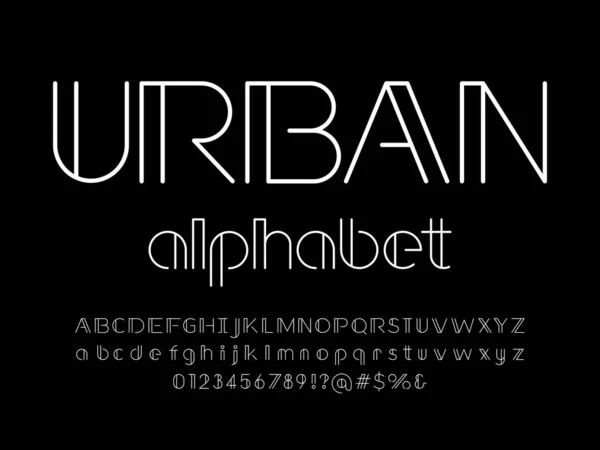 Diseño Moderno Del Alfabeto Abstracto Con Mayúsculas Minúsculas Números Símbolos — Archivo Imágenes Vectoriales