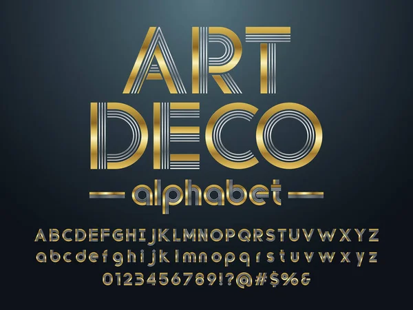 Modern Abstract Alfabet Ontwerp Met Hoofdletters Kleine Letters Cijfers Symbool — Stockvector