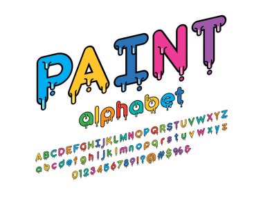 Biçimlendirilmiş eritilmiş alfabe tasarımının vektörü