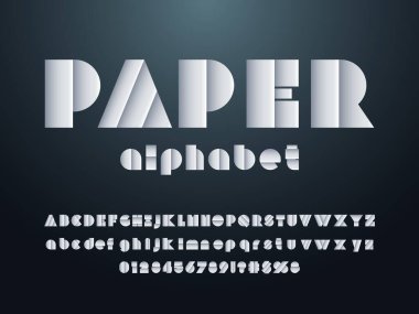 Kağıt katlama origami biçimi alfabe tasarımı