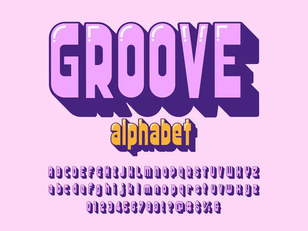 Büyük harf, küçük harf, sayılar ve sembollerle harika bir hippi alfabesi dizaynı.