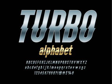 Büyük harf, küçük harf, sayı ve sembol ile hız biçimi alfabe tasarımı