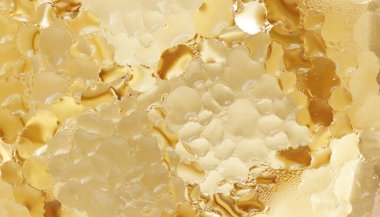 Soyut altın desenli arka plan dokusu, makro yakın plan, ihtiyaçlarınız için parlak parlak sanat tasarımı, yeni yıl şampanya içecekleri konsepti.