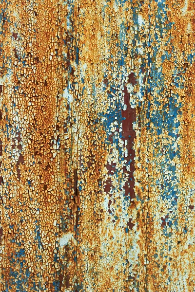 Streszczenie Piękny Wzór Starej Metalicznej Powierzchni Ściany Malowane Różnych Kolorach — Zdjęcie stockowe