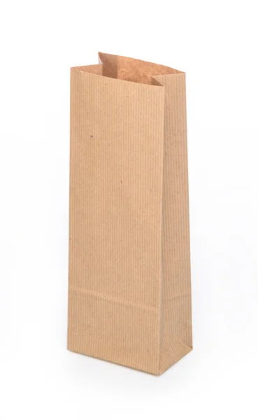 Saco de papel descartável para compras ou descarte — Fotografia de Stock