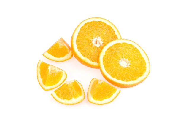 Апельсин на белом фоне, Orange fruit isolated on white background — Stock Photo, Image