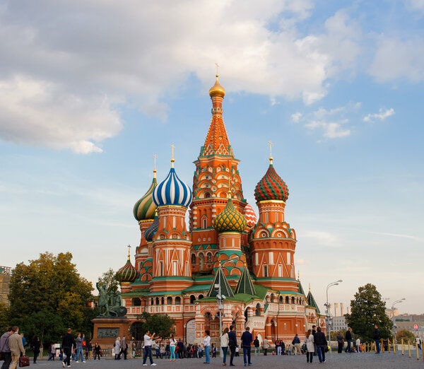 Cathedral of St. Vasily the Blessed on Red Square in Moscow.