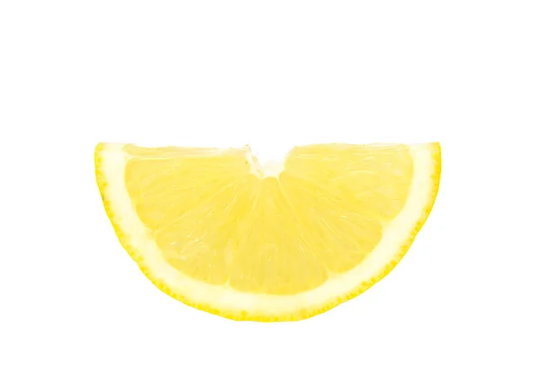 Świeża cytryna na białym tle — Zdjęcie stockowe