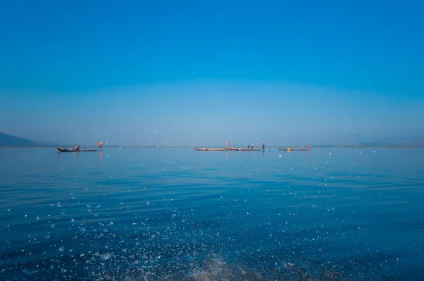 Fondo de pesca borrosa — Foto de Stock