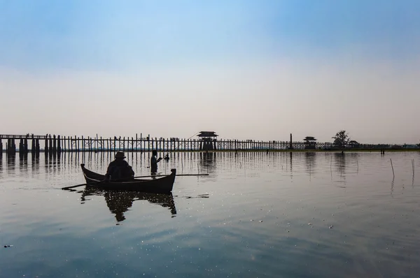 U Bein 's Bridge, Myanmar — Foto de Stock