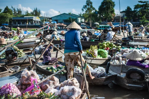 Phong Dien pływających rynku — Zdjęcie stockowe