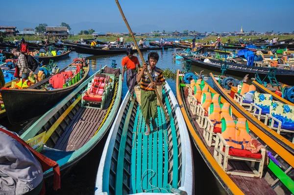 Lokalnym rynku Inle — Zdjęcie stockowe