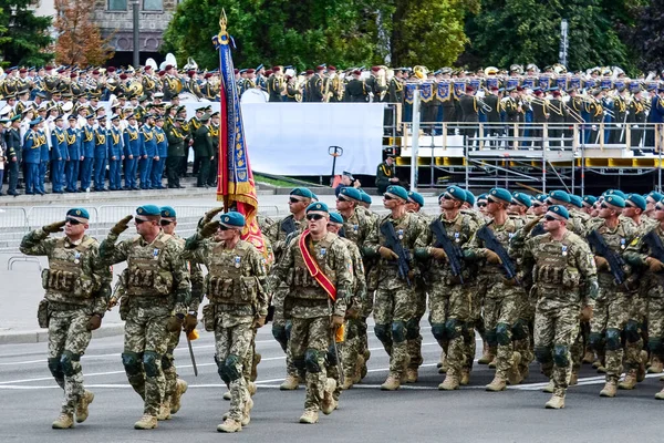 Kiew Ukraine August 2021 Einheiten Der Ukrainischen Streitkräfte Nehmen Einer — Stockfoto