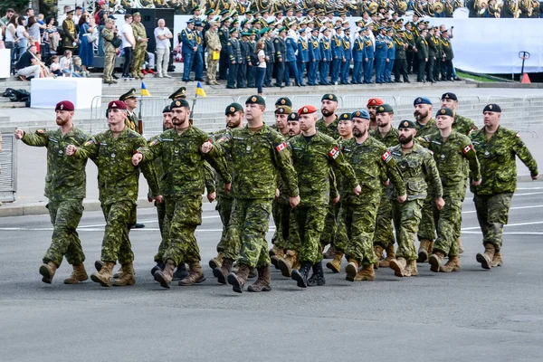 Kyiv Ucrania Agosto 2021 Unidades Las Fuerzas Armadas Canadienses Participan —  Fotos de Stock