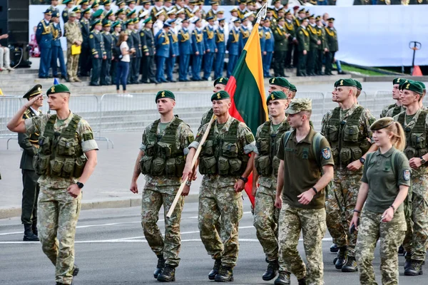 Kiew Ukraine August 2021 Einheiten Der Litauischen Streitkräfte Nehmen Einer — Stockfoto