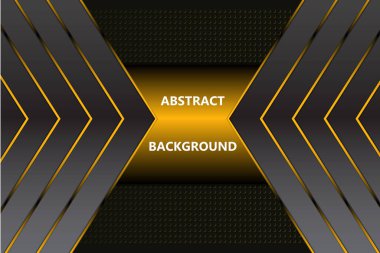 Okları ve metal dokusuyla soyut altın arkaplan. Altın ışıklı vektör resmi