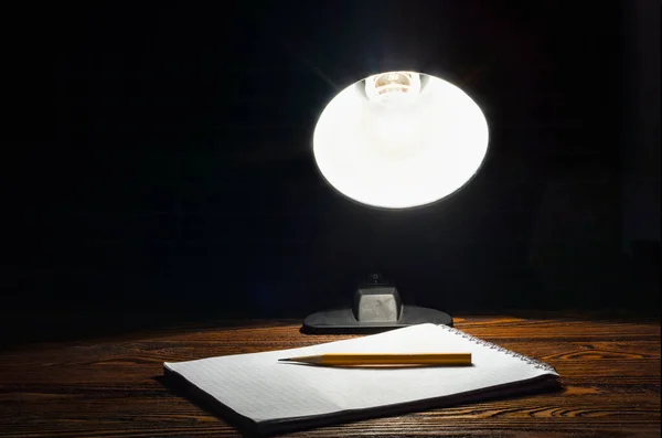 Notepad Light Table Lamp — Stock Photo, Image