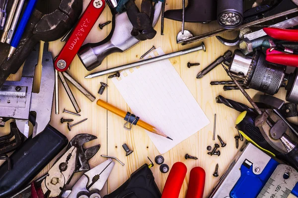 Frame of plumbing tools — Stock Photo, Image