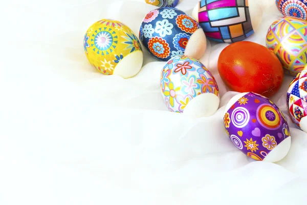 Easter eggs on white — Stock Photo, Image