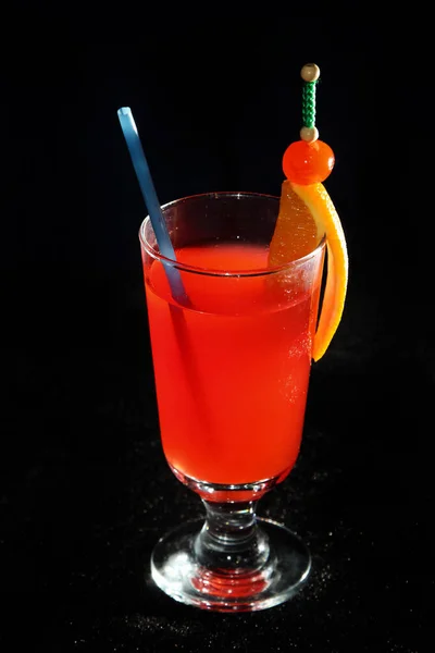 Sex Stranden Cocktail Cocktail Svart Bakgrund — Stockfoto