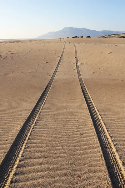 Weg in de woestijn — Stockfoto