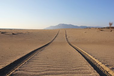 Çölde yol