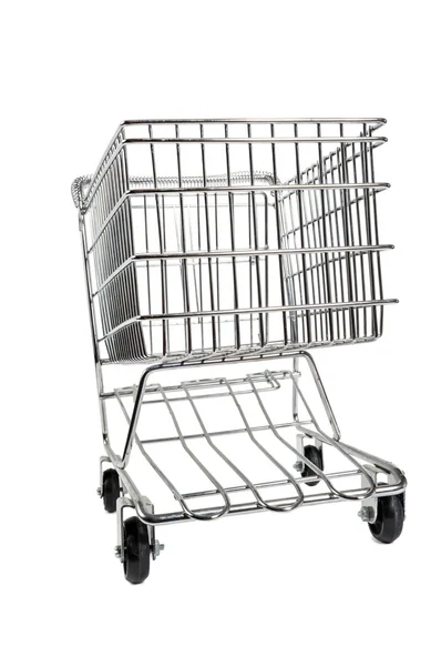 Shopping Cart Abstract dicht tot geïsoleerd op wit — Stockfoto