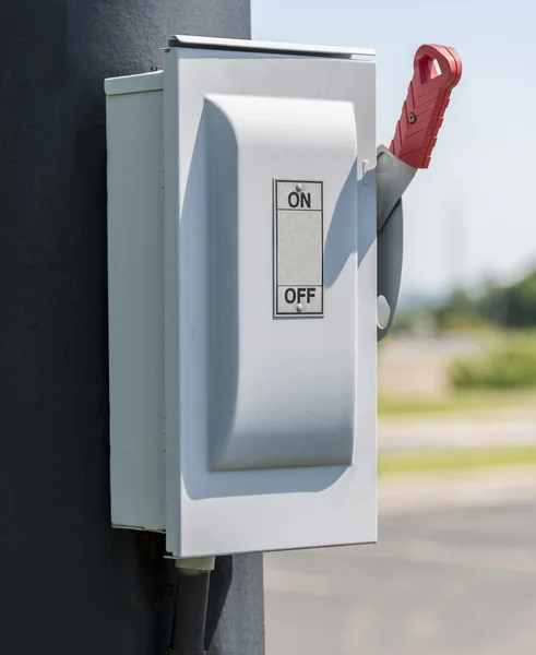 Op uit de Lever Utility Pole verticale — Stockfoto