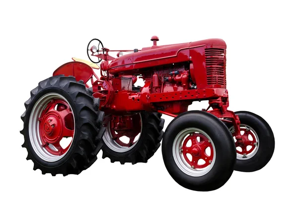 Großer roter Traktor — Stockfoto