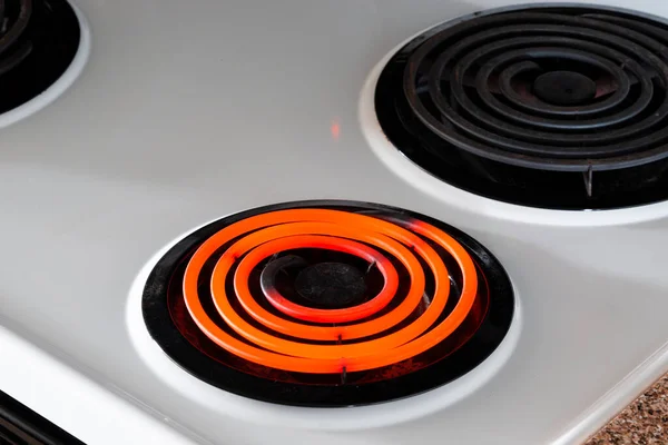 Steam Swirling Up From Pot Of Boiling Water On Red Hot Electric Stove Burner  Stock Photo - Download Image Now - iStock