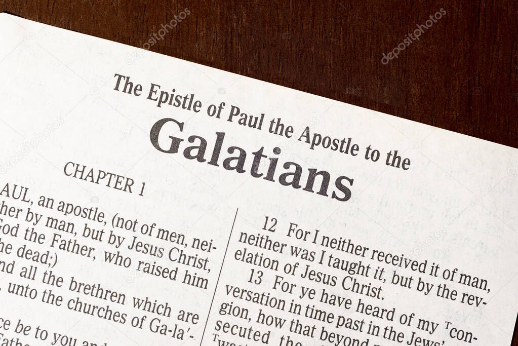 This is the King James Bible translated in 1611.  There is no copyright.  Title Page To Book of Galatians